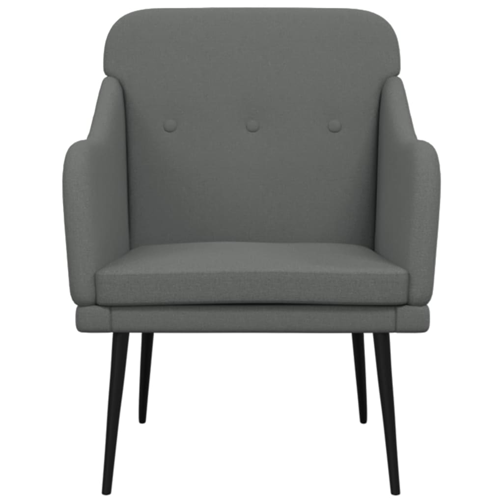 Fauteuil 63x76x80 cm stof donkergrijs