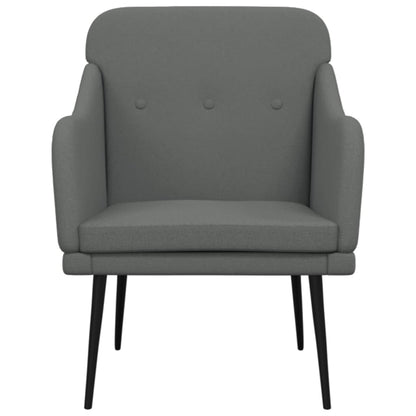 Fauteuil 63x76x80 cm stof donkergrijs