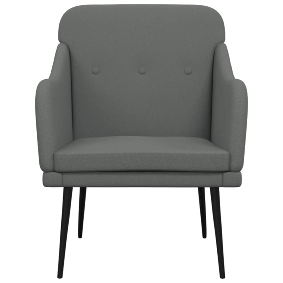 Fauteuil 63x76x80 cm stof donkergrijs