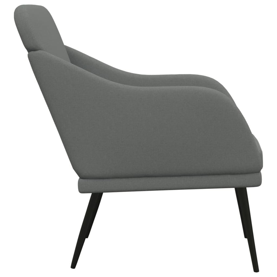 Fauteuil 63x76x80 cm stof donkergrijs