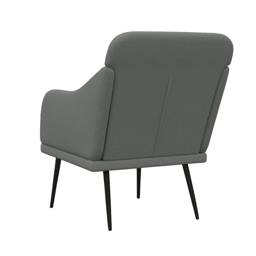 Fauteuil 63x76x80 cm stof donkergrijs
