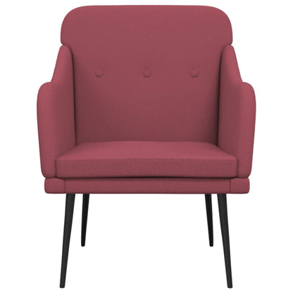 Fauteuil 63x76x80 cm stof wijnrood