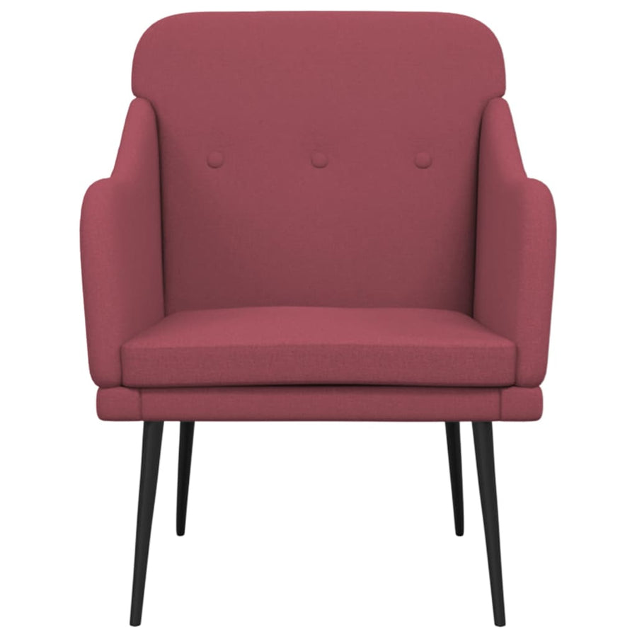 Fauteuil 63x76x80 cm stof wijnrood