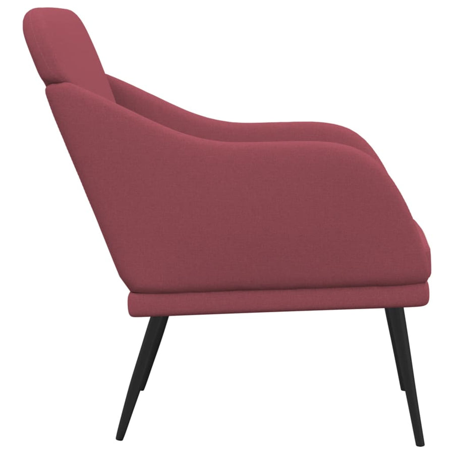 Fauteuil 63x76x80 cm stof wijnrood