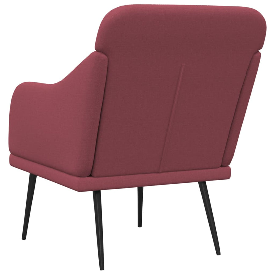 Fauteuil 63x76x80 cm stof wijnrood