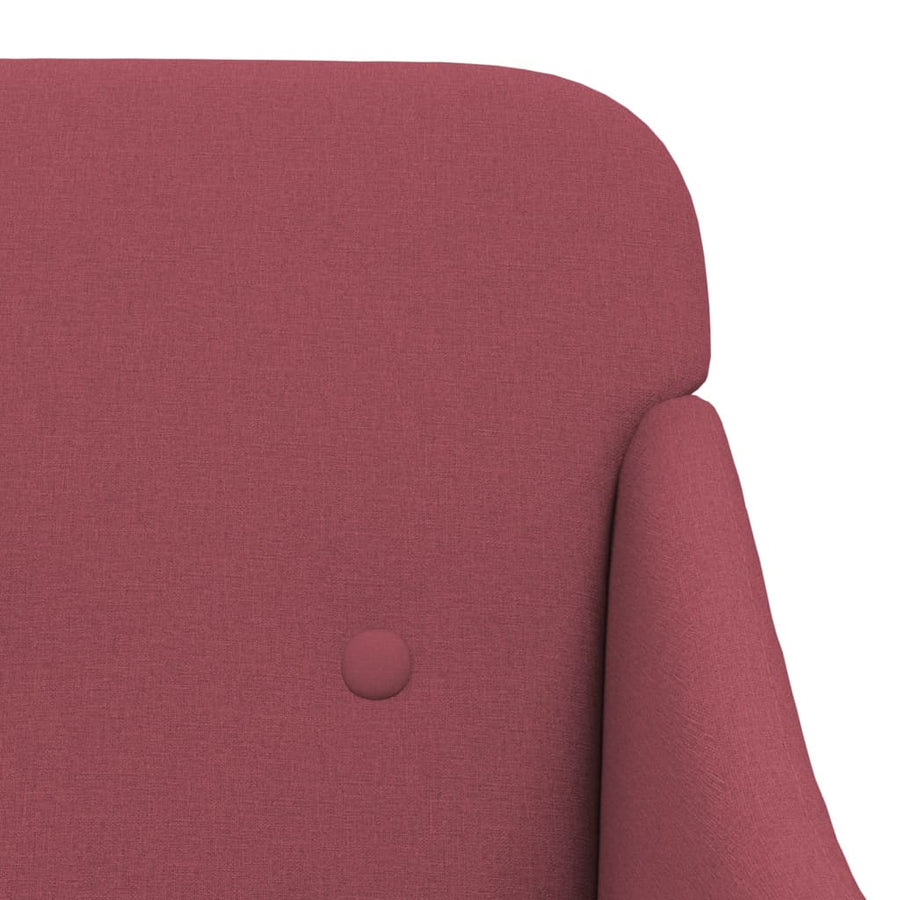 Fauteuil 63x76x80 cm stof wijnrood