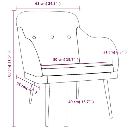 Fauteuil 63x76x80 cm stof taupe