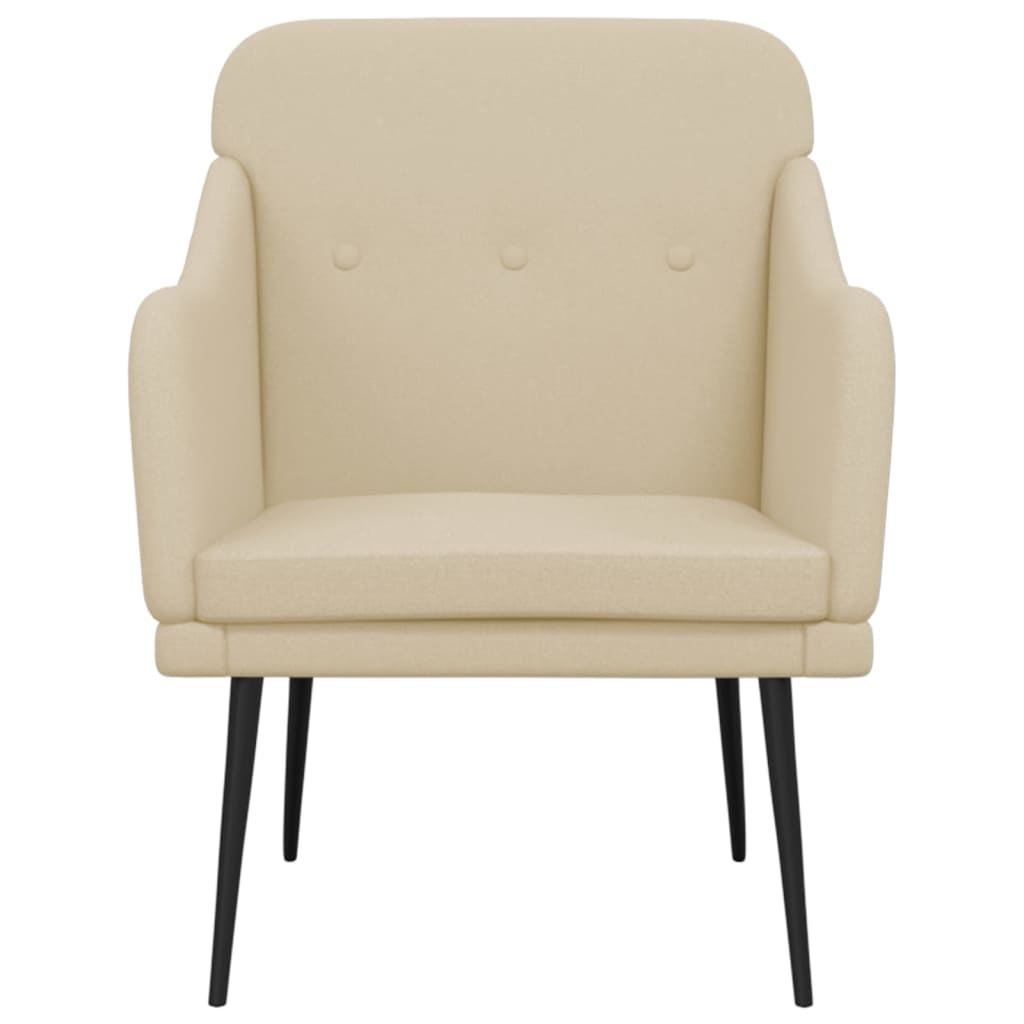 Fauteuil 63x76x80 cm stof crèmekleurig