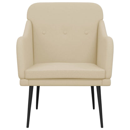 Fauteuil 63x76x80 cm stof crèmekleurig