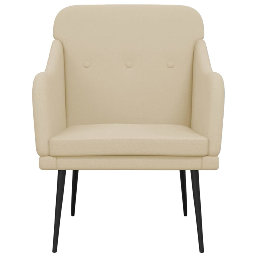 Fauteuil 63x76x80 cm stof crèmekleurig