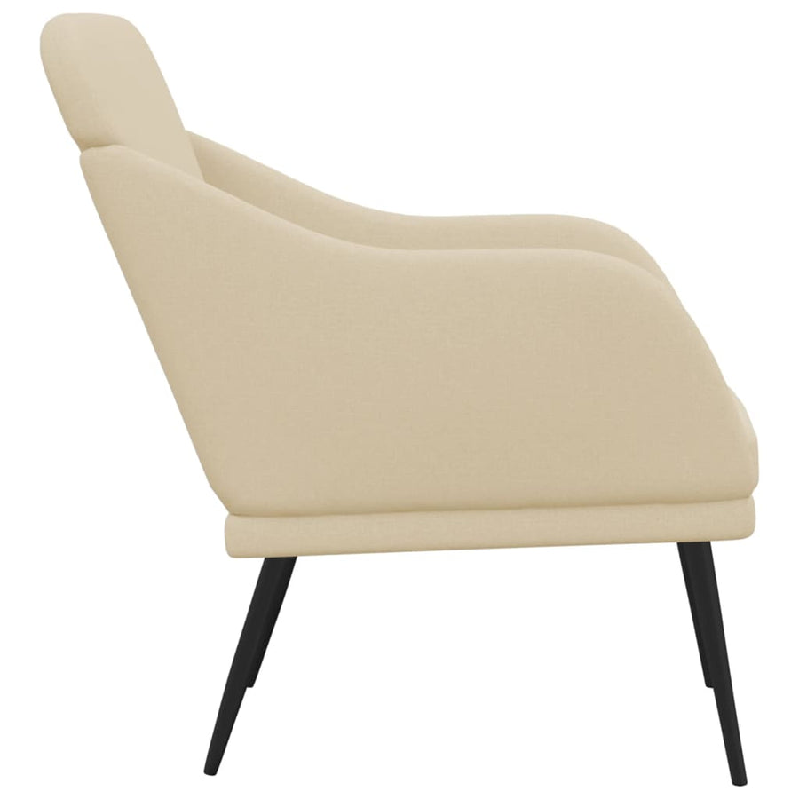Fauteuil 63x76x80 cm stof crèmekleurig