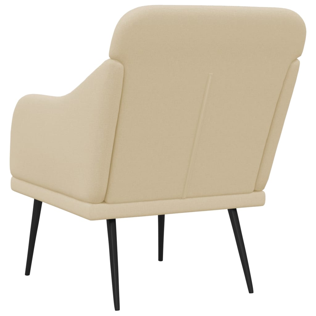 Fauteuil 63x76x80 cm stof crèmekleurig