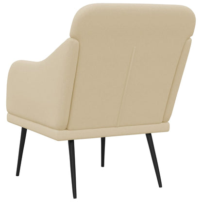 Fauteuil 63x76x80 cm stof crèmekleurig