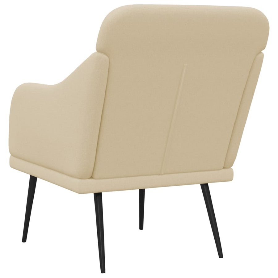 Fauteuil 63x76x80 cm stof crèmekleurig