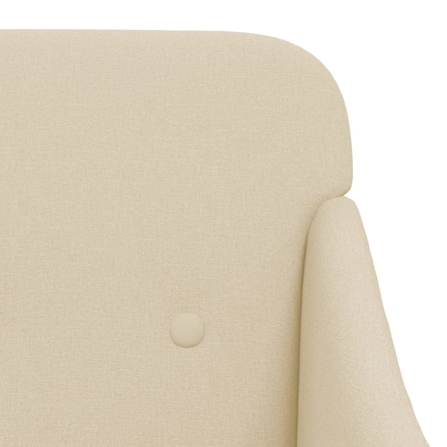 Fauteuil 63x76x80 cm stof crèmekleurig