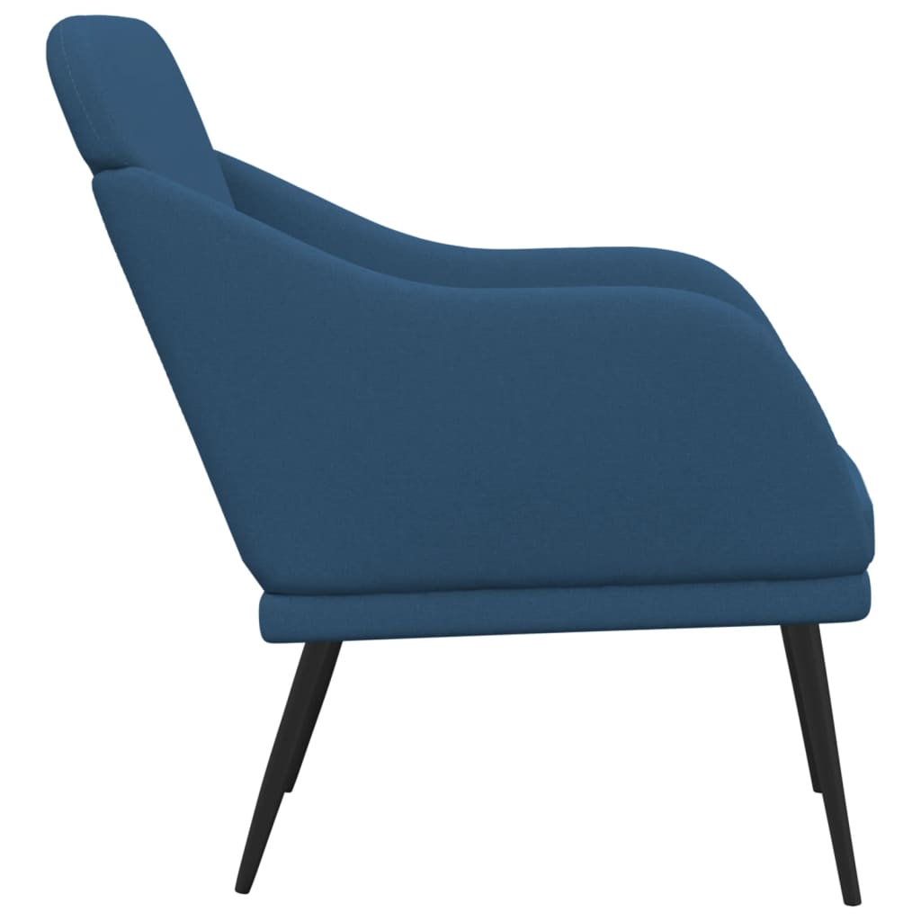 Fauteuil 63x76x80 cm stof blauw