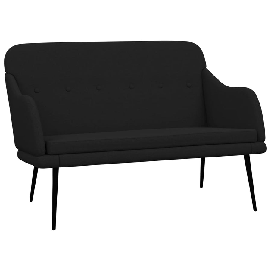 Bankje 110x76x80 cm stof zwart