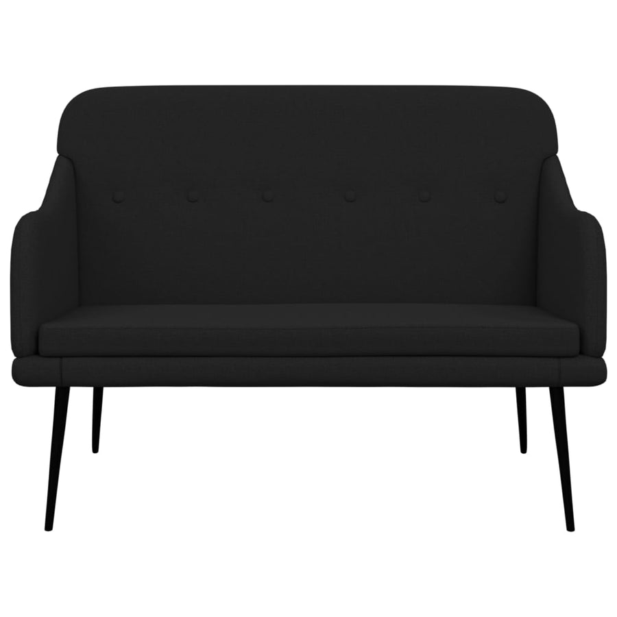 Bankje 110x76x80 cm stof zwart