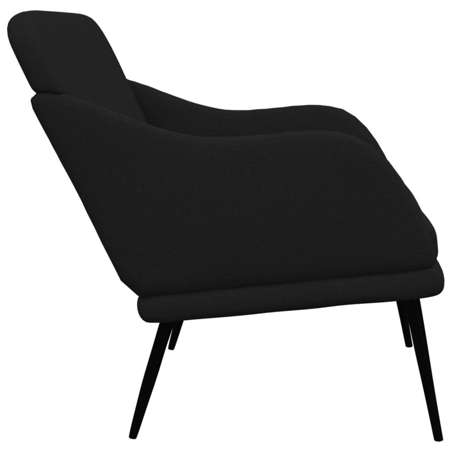 Bankje 110x76x80 cm stof zwart