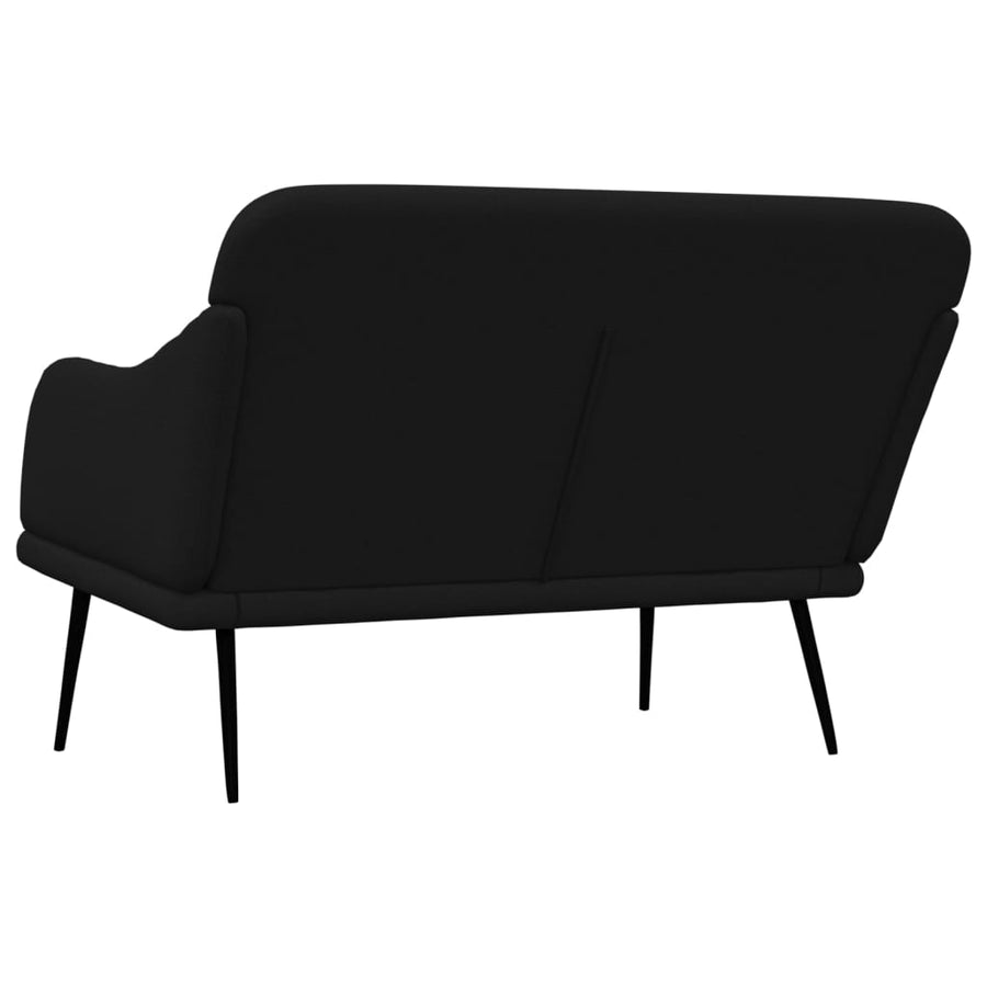 Bankje 110x76x80 cm stof zwart