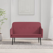 Bankje 110x76x80 cm stof wijnrood