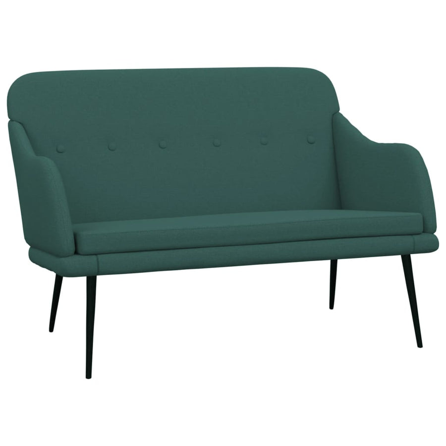 Bankje 110x76x80 cm stof donkergroen
