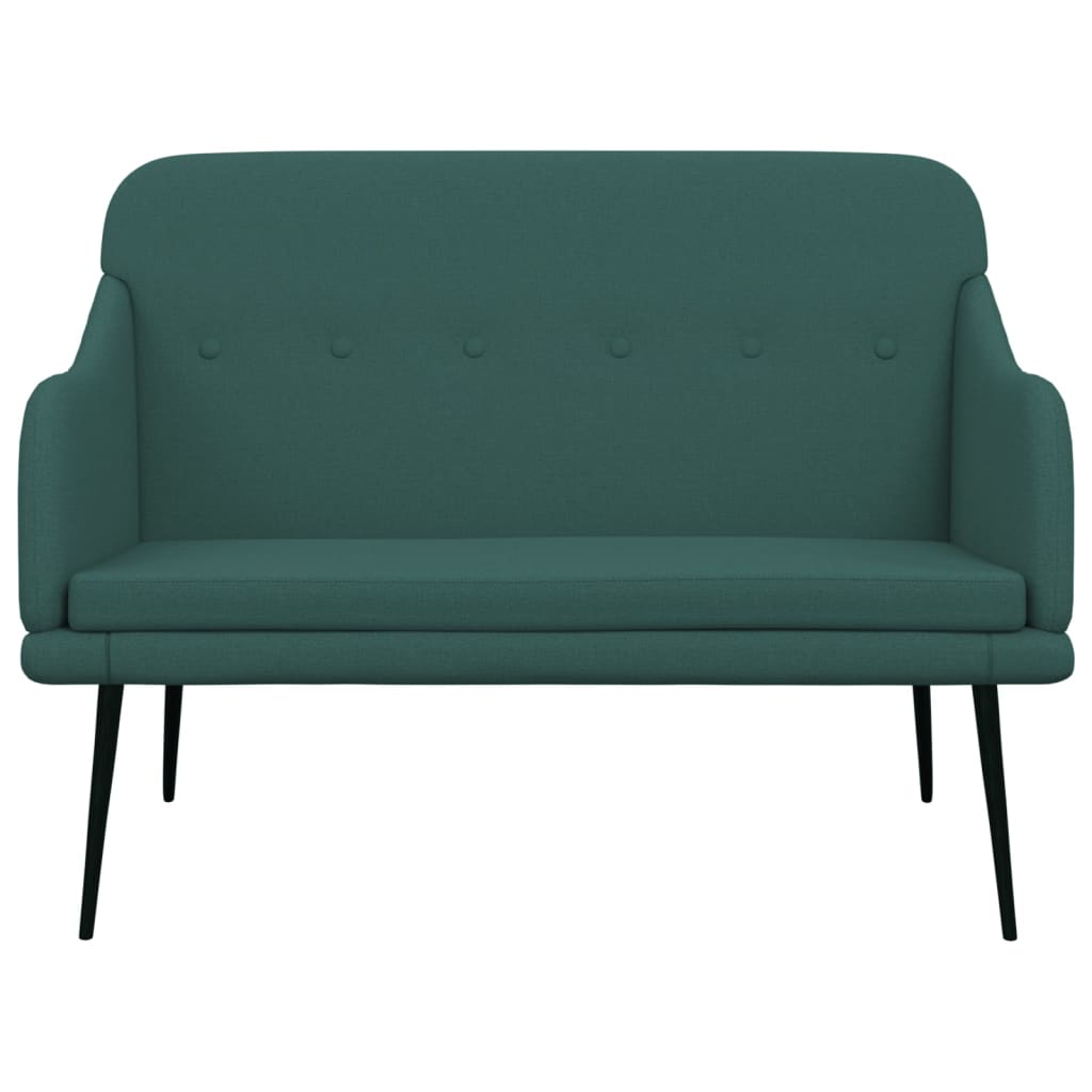 Bankje 110x76x80 cm stof donkergroen