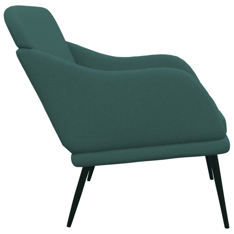 Bankje 110x76x80 cm stof donkergroen
