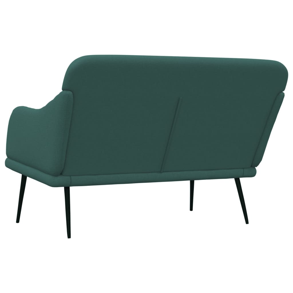 Bankje 110x76x80 cm stof donkergroen