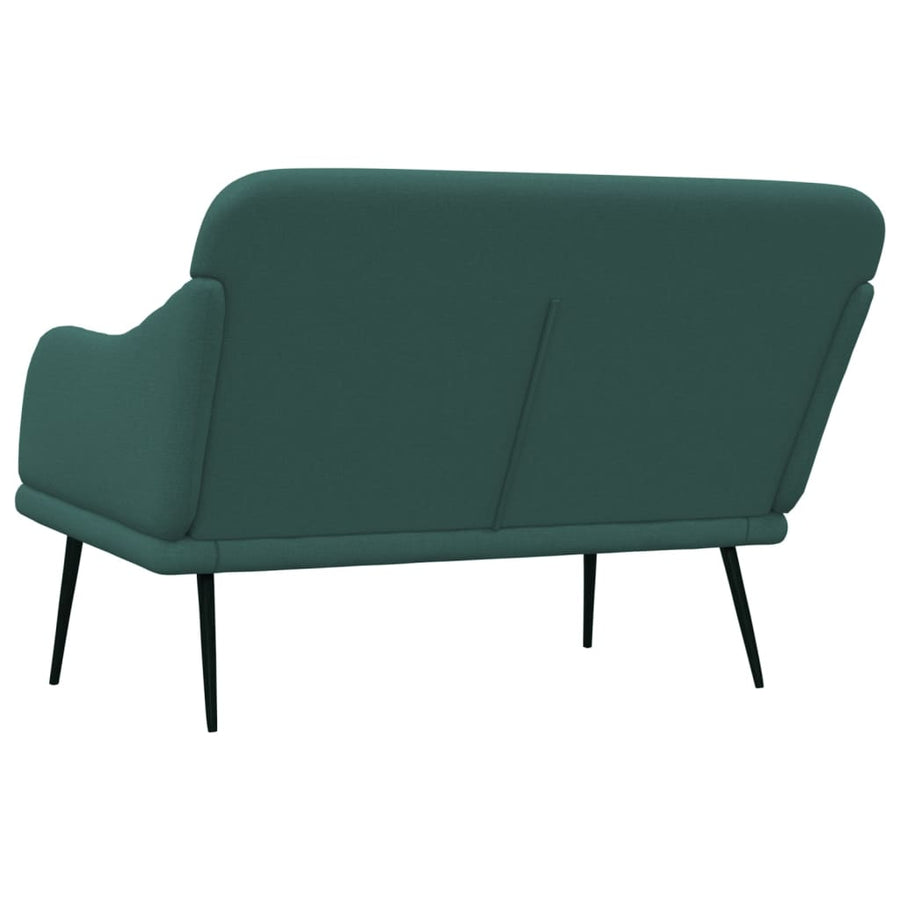 Bankje 110x76x80 cm stof donkergroen