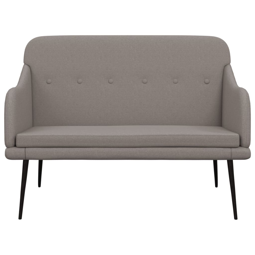 Bankje 110x76x80 cm stof taupe
