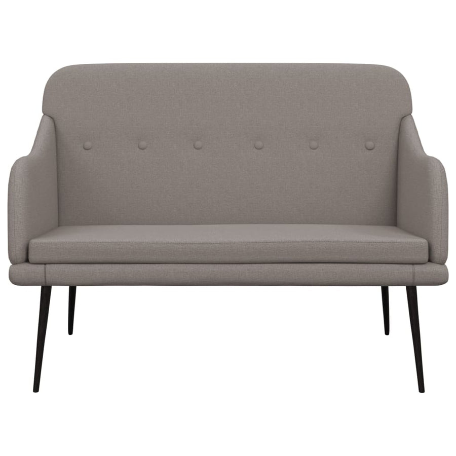 Bankje 110x76x80 cm stof taupe