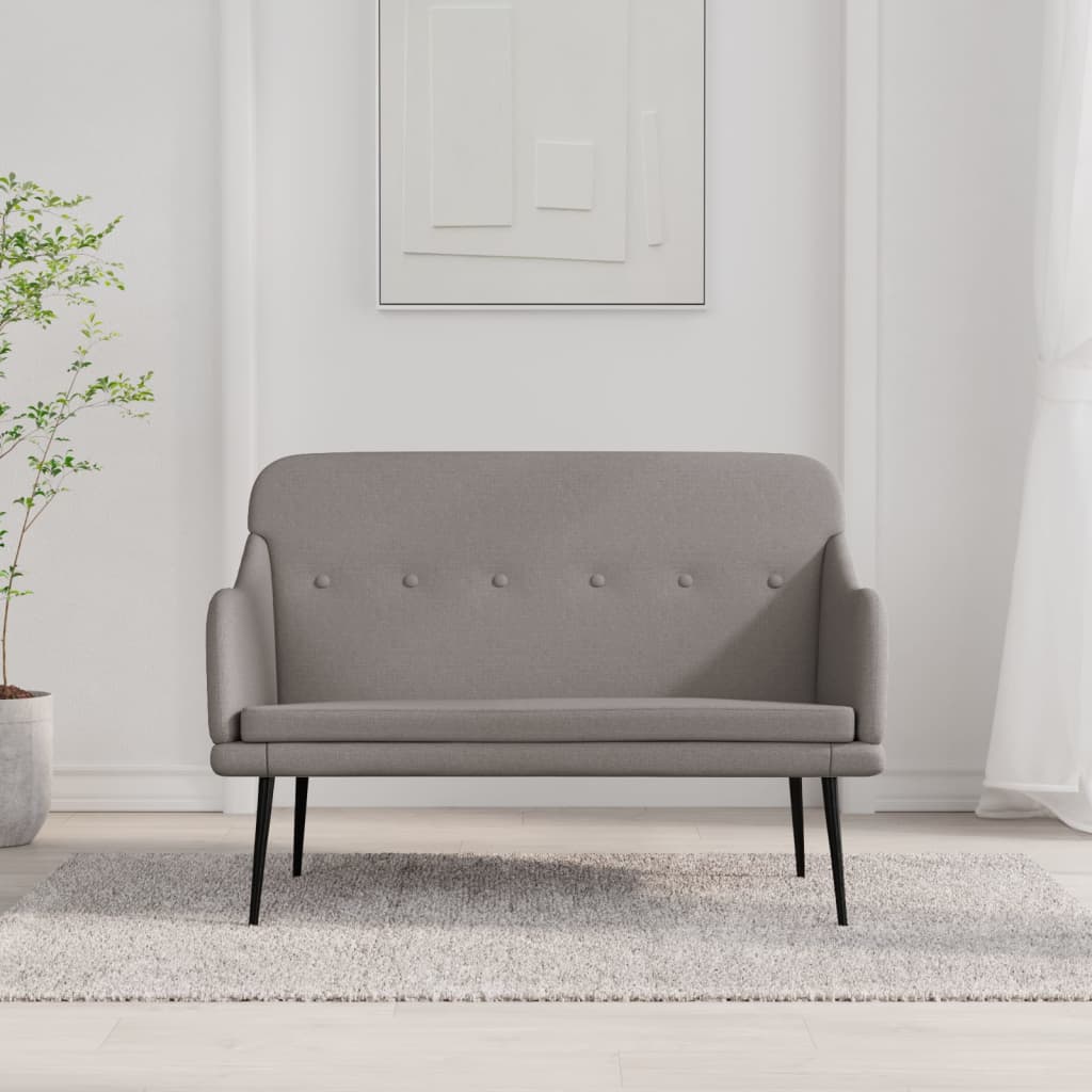 Bankje 110x76x80 cm stof taupe