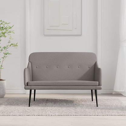 Bankje 110x76x80 cm stof taupe