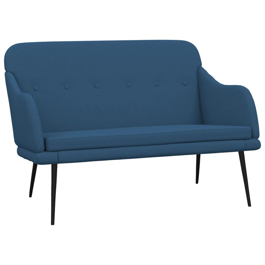 Bankje 110x76x80 cm stof blauw