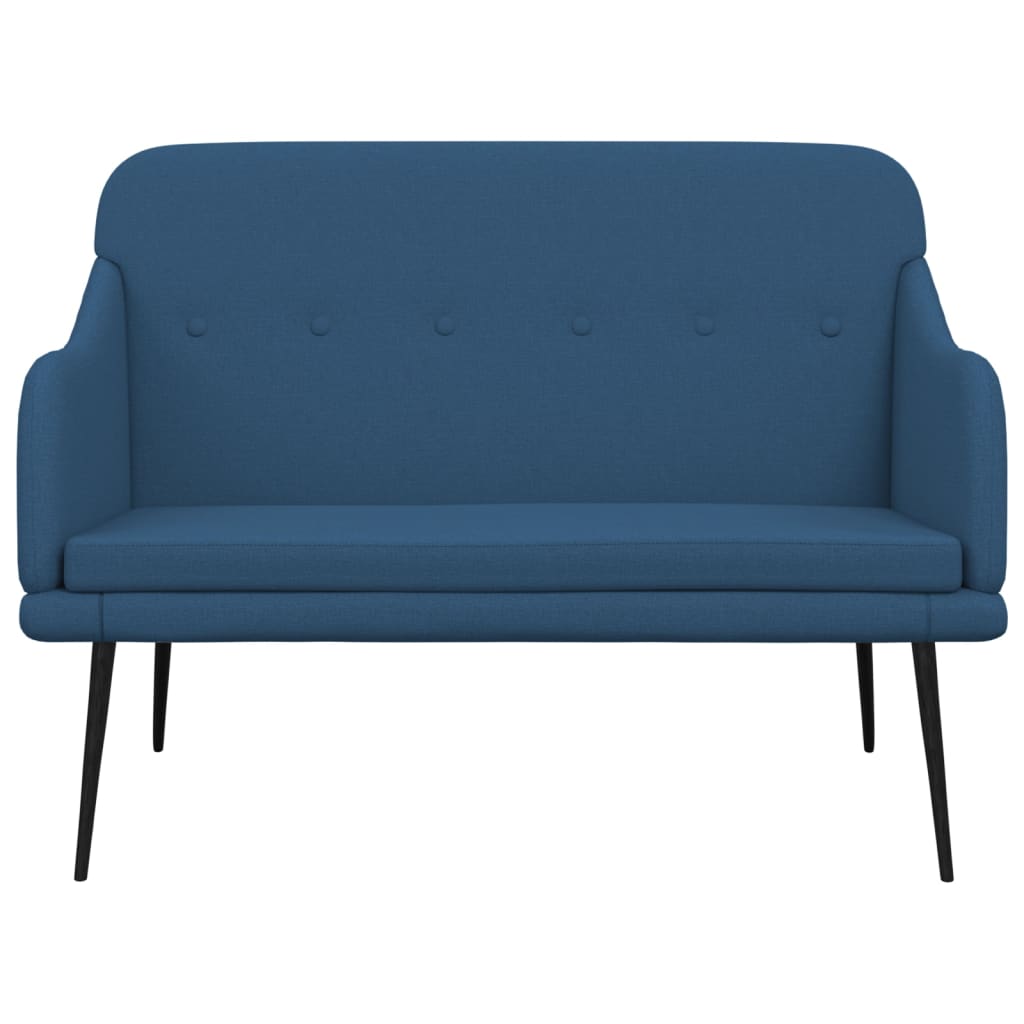 Bankje 110x76x80 cm stof blauw