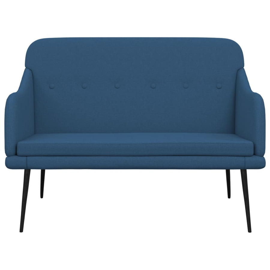 Bankje 110x76x80 cm stof blauw