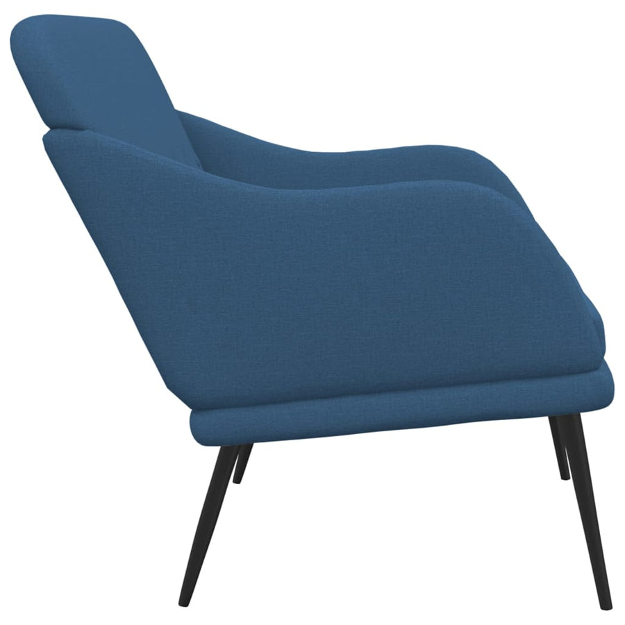 Bankje 110x76x80 cm stof blauw
