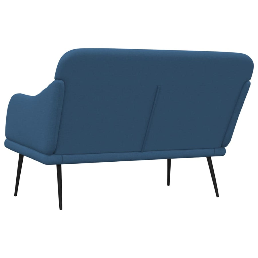 Bankje 110x76x80 cm stof blauw