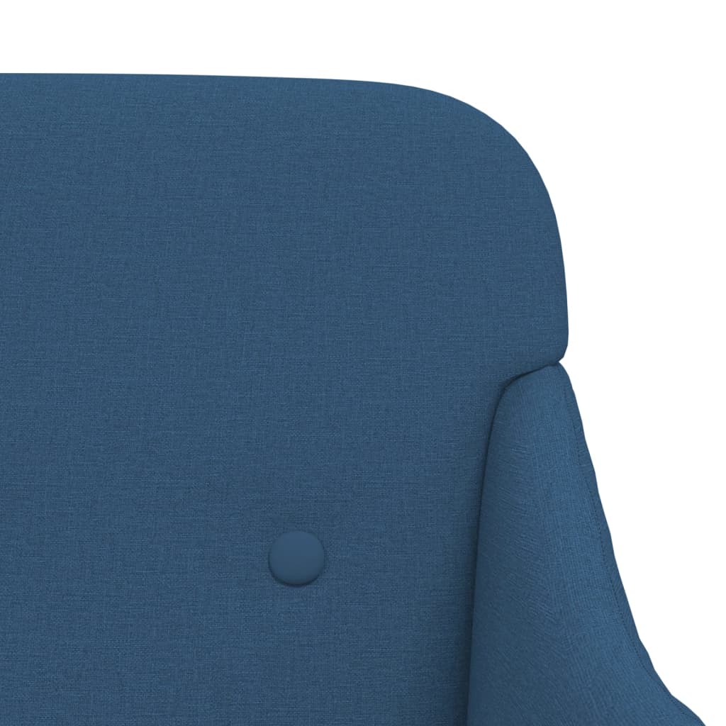 Bankje 110x76x80 cm stof blauw