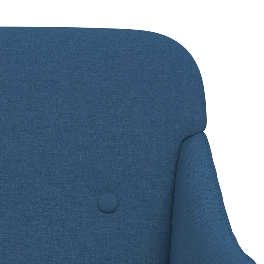 Bankje 110x76x80 cm stof blauw