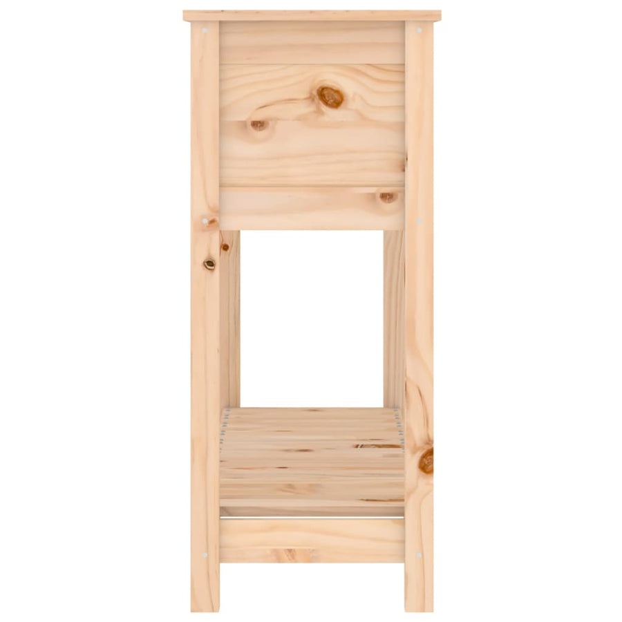 Plantenbak Met Schap 111,5X34,5X81 Cm Massief Grenenhout