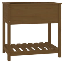 Plantenbak Met Schap 82,5X54X81 Cm Grenenhout Honingbruin