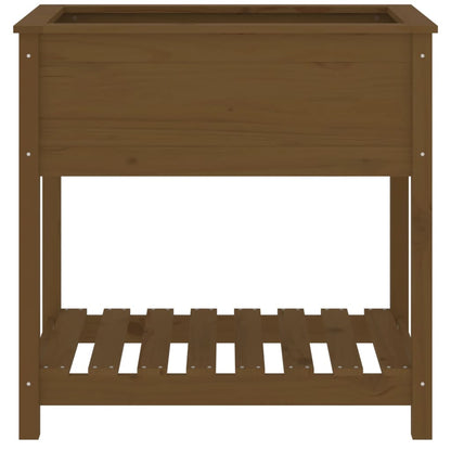 Plantenbak Met Schap 82,5X54X81 Cm Grenenhout Honingbruin