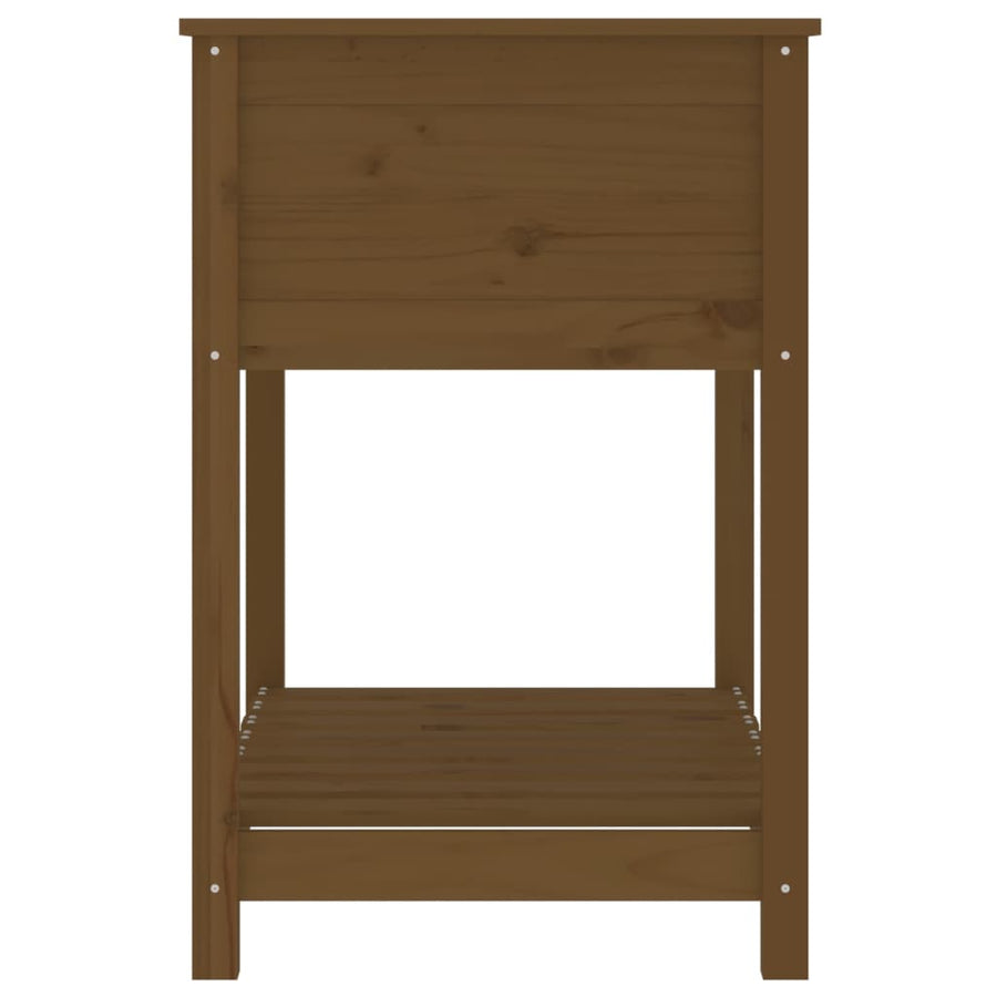 Plantenbak Met Schap 82,5X54X81 Cm Grenenhout Honingbruin