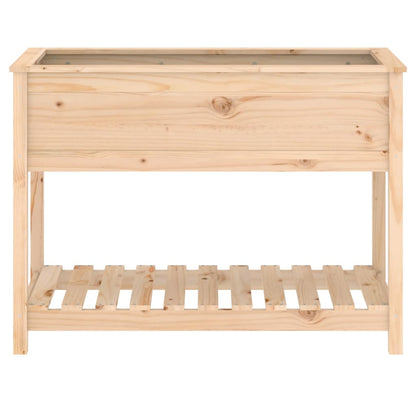 Plantenbak Met Schap 111,5X54X81 Cm Massief Grenenhout
