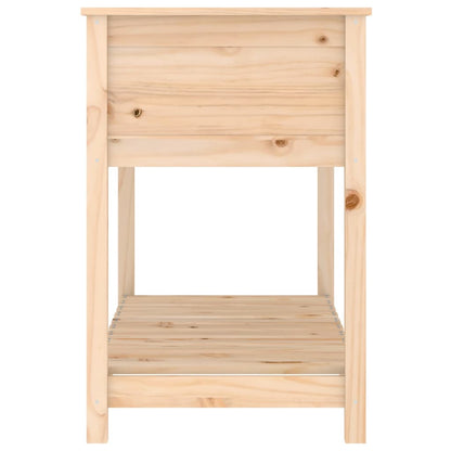 Plantenbak Met Schap 111,5X54X81 Cm Massief Grenenhout