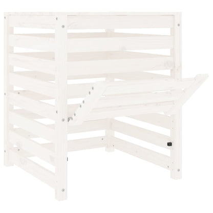 Compostbak 63,5X63,5X77,5 Cm Massief Grenenhout Wit 63.5 x 63.5 x 77.5 cm Wit grenenhout