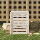 Compost Bin 63.5x63.5x77.5 cm Solid Pine Wood White