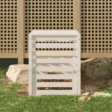 Compostbak 63,5X63,5X77,5 Cm Massief Grenenhout Wit 63.5 x 63.5 x 77.5 cm Wit grenenhout